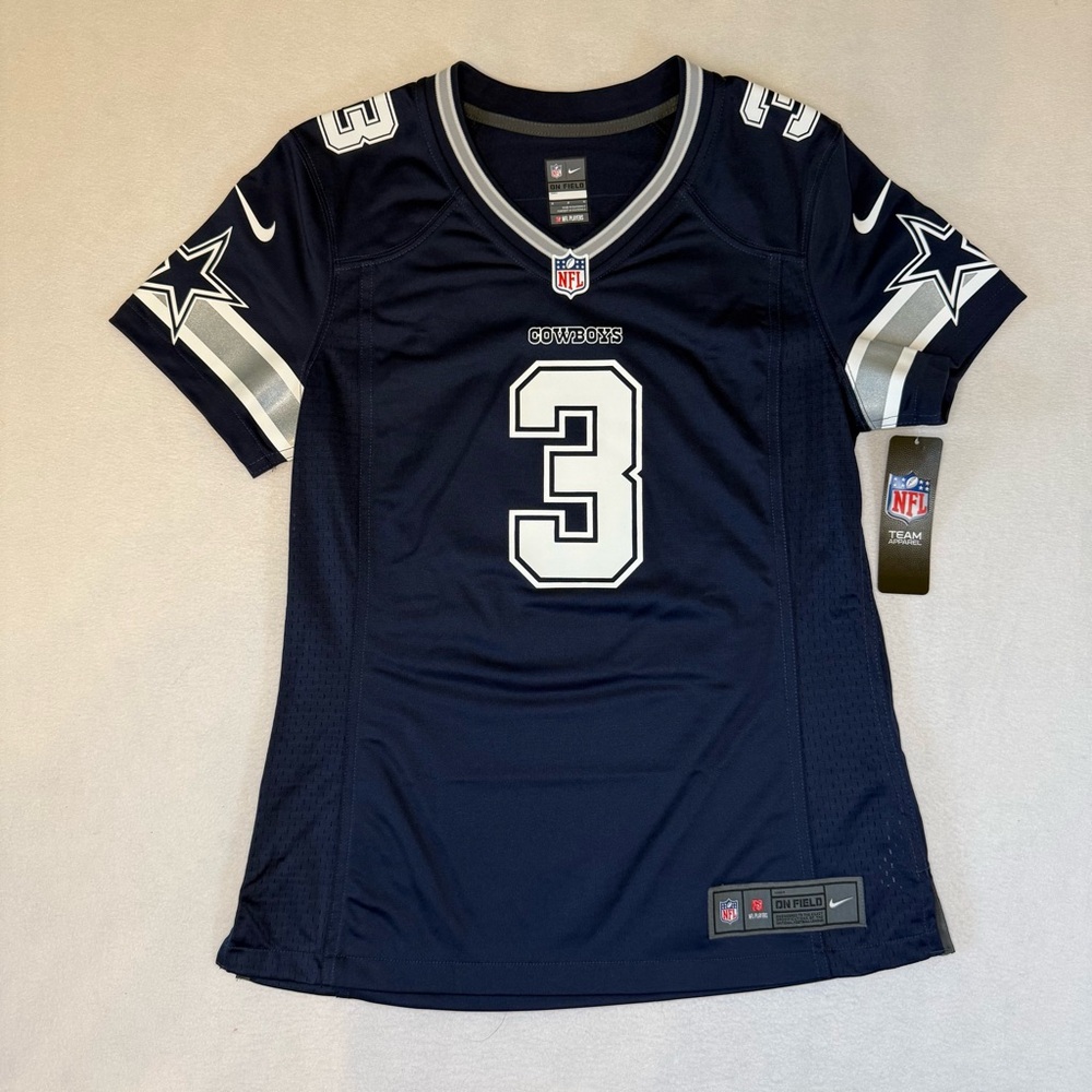 NWT Nike Dallas Cowboys #3 Pickens Jersey Womens Medium Navy Game Style